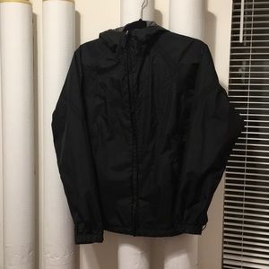 Women’s black rain jacket